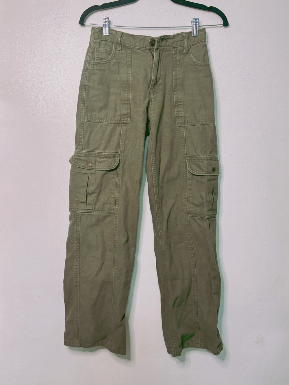 Aeropostale Khaki Green Straight Leg Cargo Utility Pants